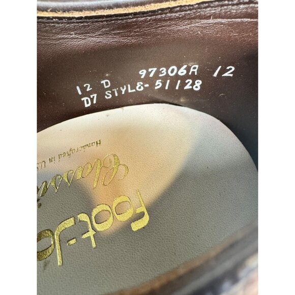 FootJoy Mens Golf Shoes Leather Wingtip Oxford Style 51128 Metal Spikes 12D New - Picture 10 of 11